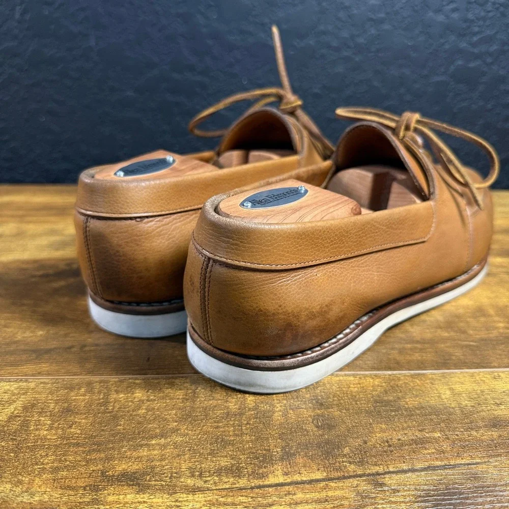 John Lobb Arima 89608 Tan Leather Derby Shoes Mens 10.5E